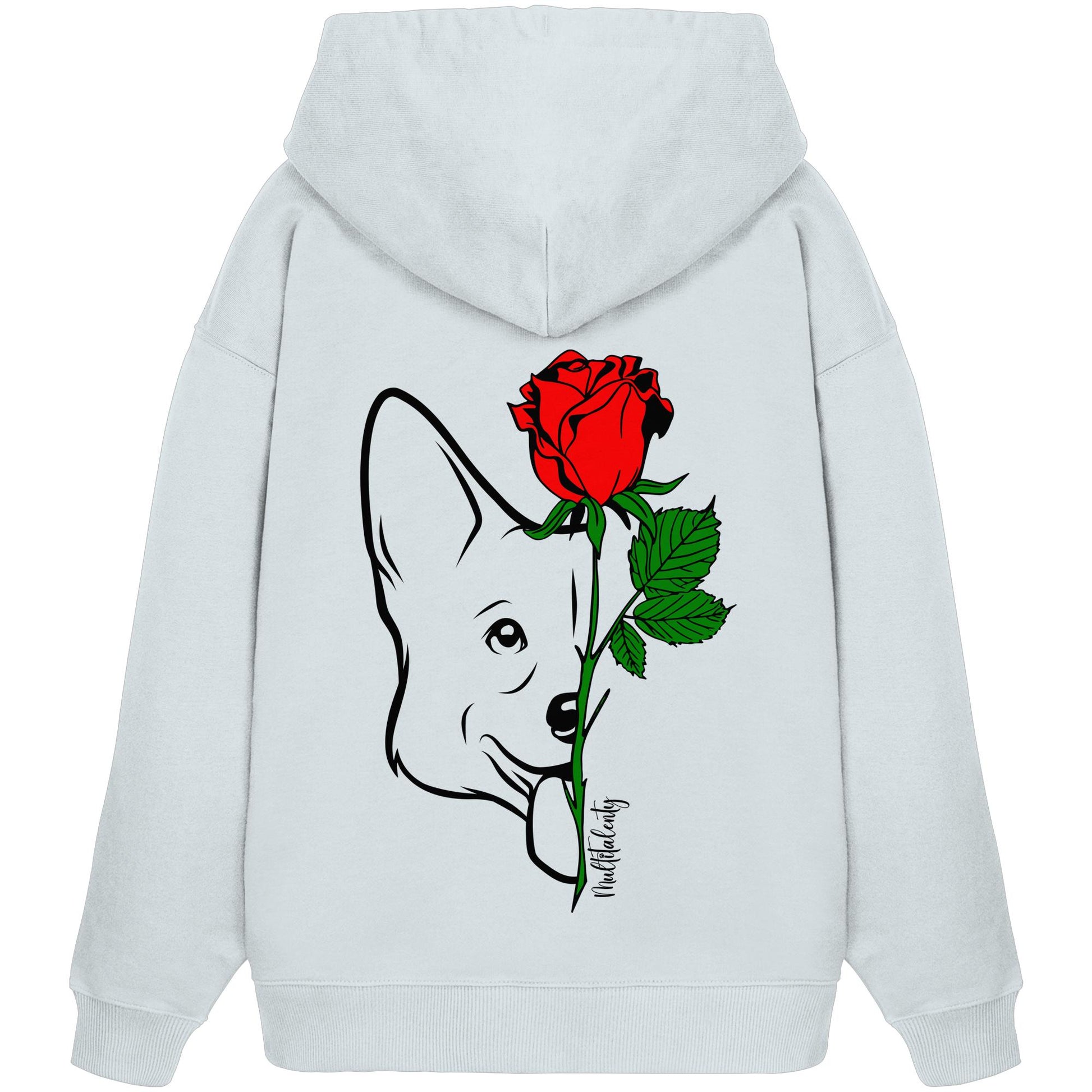 Tattoo Rose - Corgi - Organic Oversize Hoodie