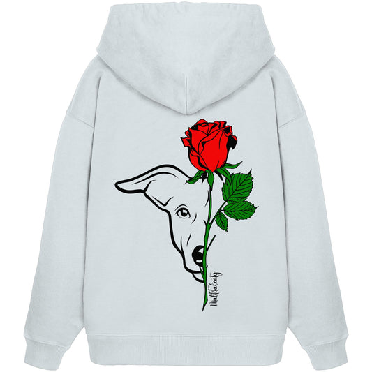 Tattoo Rose - Windhund - Organic Oversize Hoodie