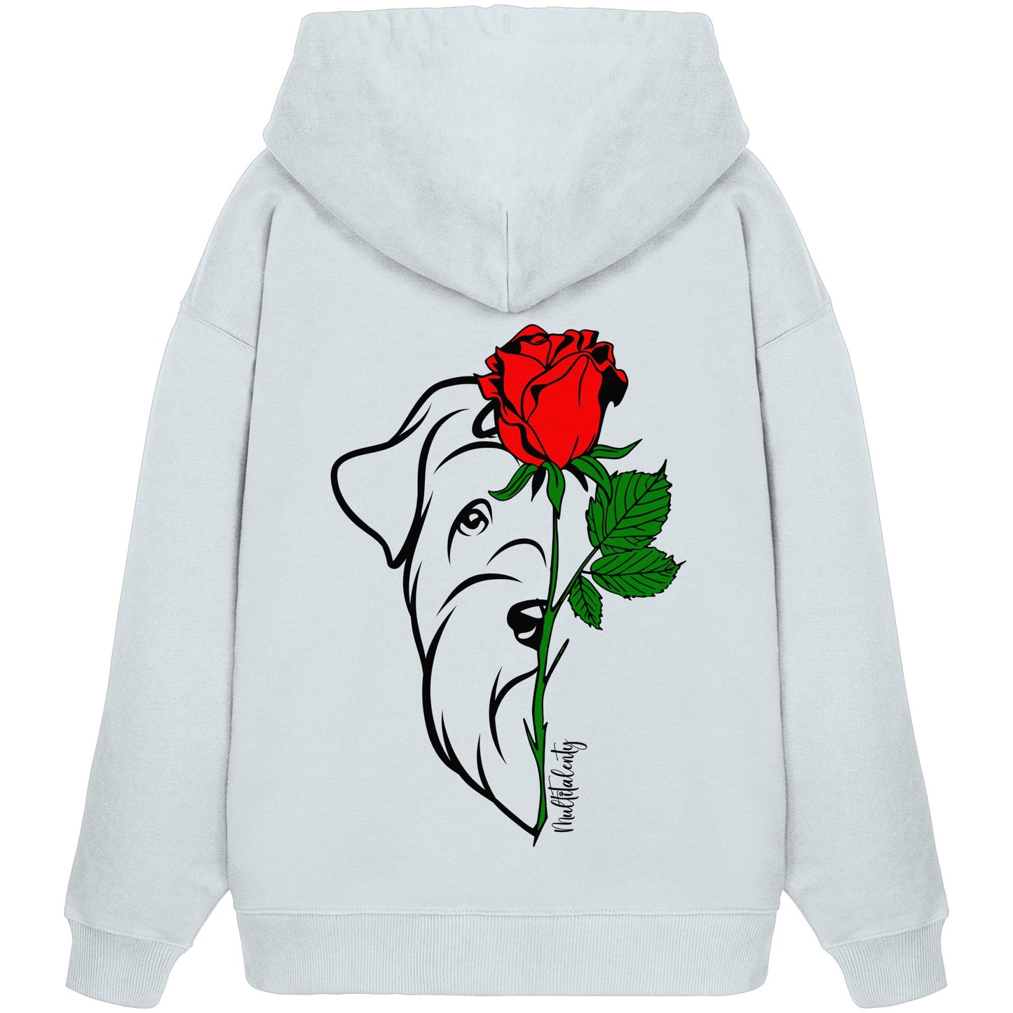 Tattoo Rose - Schnauzer - Organic Oversize Hoodie