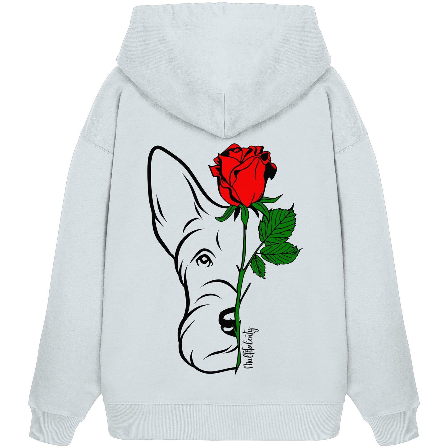 Tattoo Rose - Scottish Terrier - Organic Oversize Hoodie