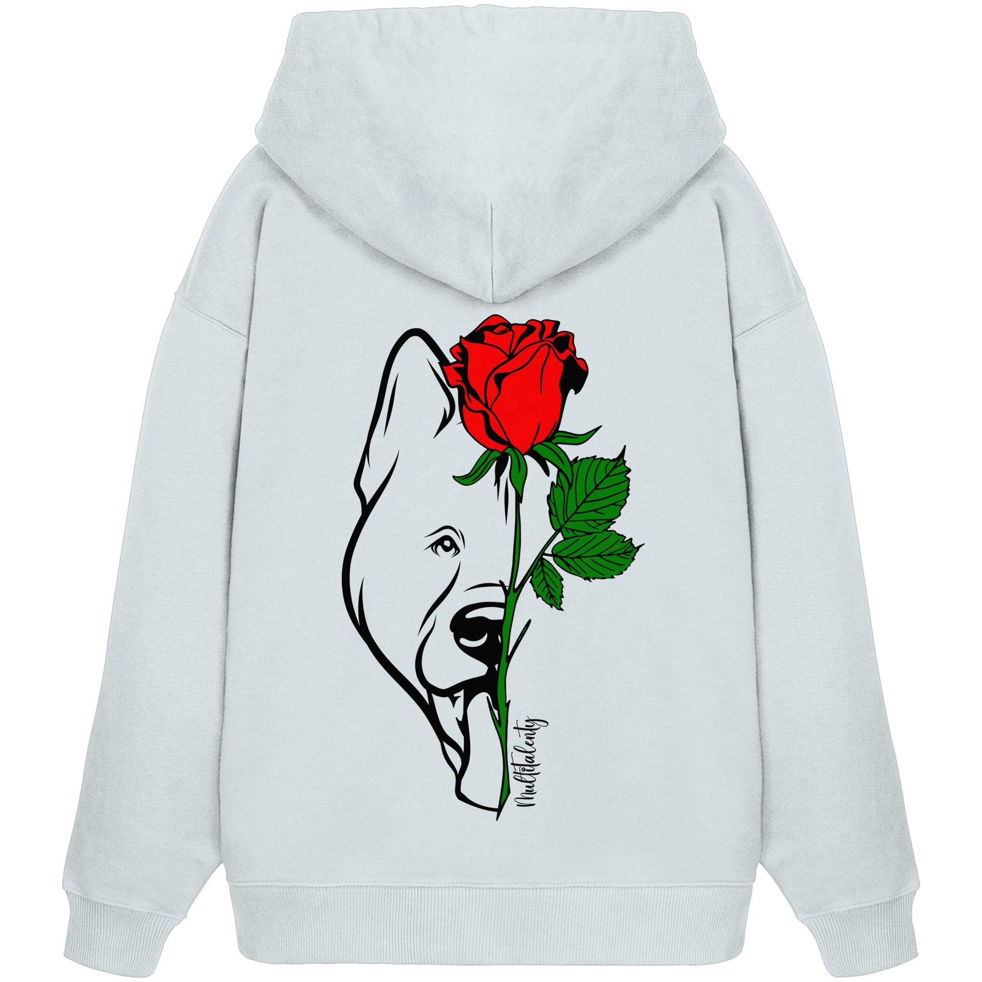 Tattoo Rose - American Akita - Organic Oversize Hoodie