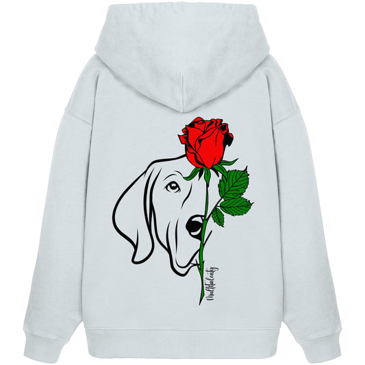 Tattoo Rose - Weimaraner - Organic Oversize Hoodie