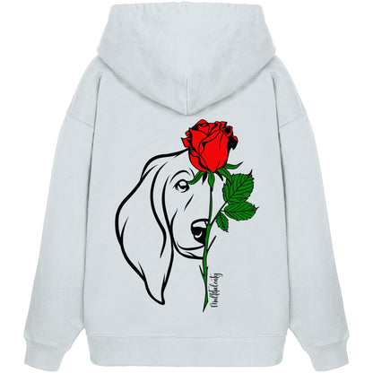Tattoo Rose - Dackel (Langhaar) - Organic Oversize Hoodie