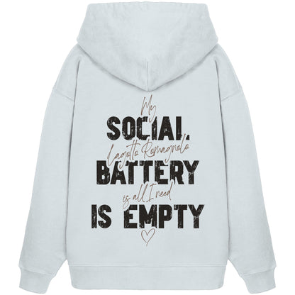 Social Battery Is Empty - Lagotto Romagnolo - Organic Oversize Hoodie
