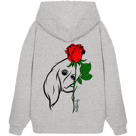 Tattoo Rose - Cavalier King Charles Spaniel - Organic Oversize Hoodie