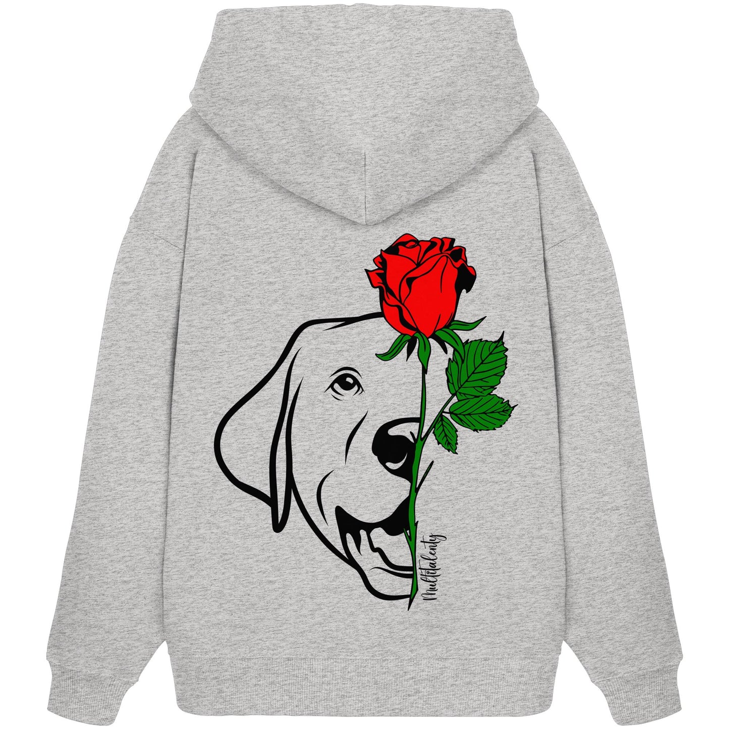 Tattoo Rose - Labrador - Organic Oversize Hoodie