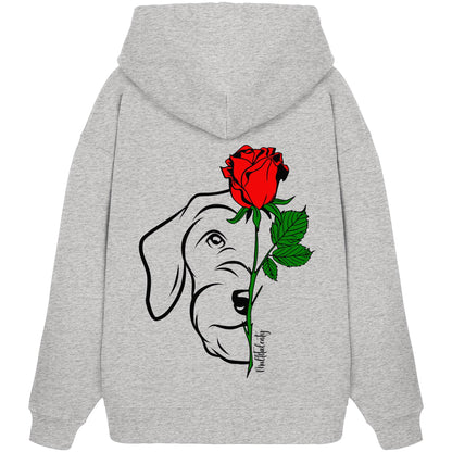Tattoo Rose - Dackel (Rauhaar) - Organic Oversize Hoodie