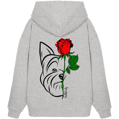 Tattoo Rose - Yorkshire Terrier - Organic Oversize Hoodie