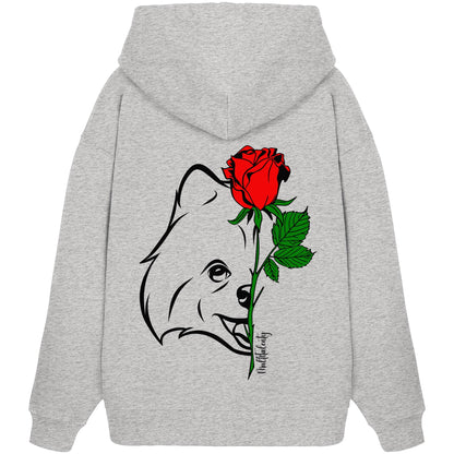 Tattoo Rose - Pomeranian - Organic Oversize Hoodie