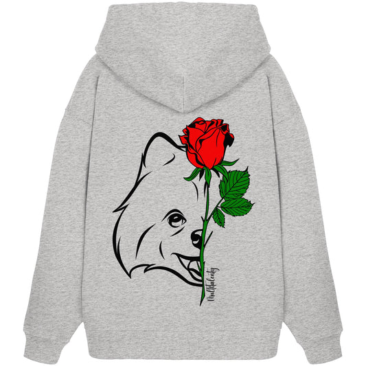 Tattoo Rose - Pomeranian - Organic Oversize Hoodie