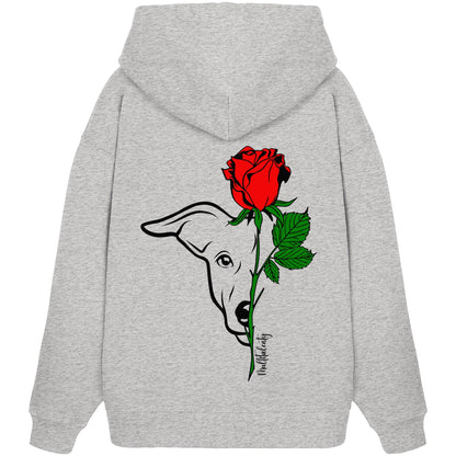 Tattoo Rose - Windhund - Organic Oversize Hoodie