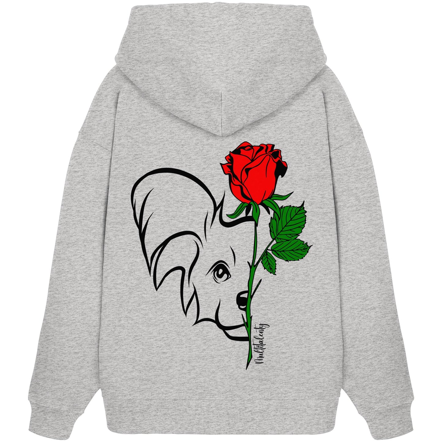 Tattoo Rose - Papillon - Organic Oversize Hoodie