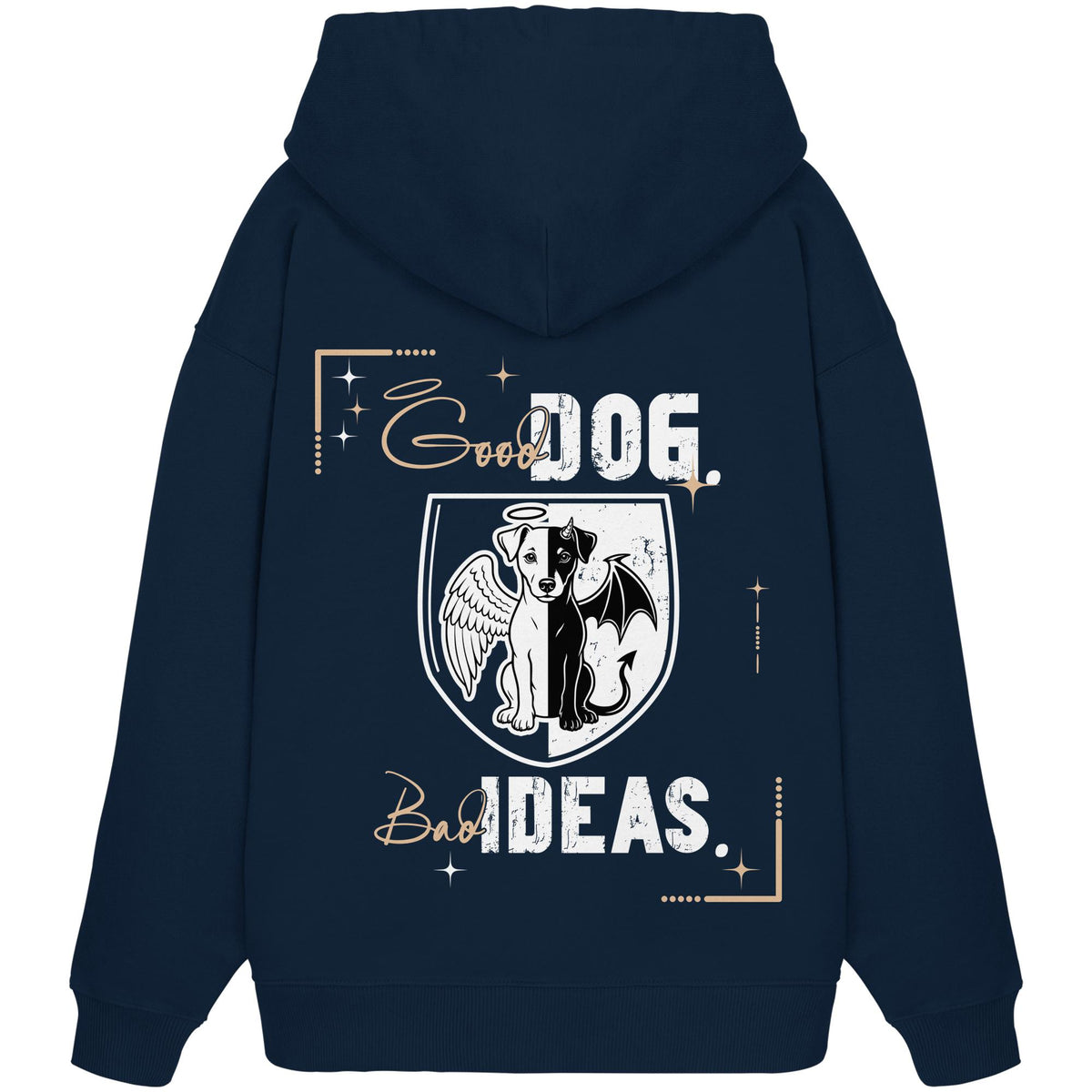 Good Dog. Bad Ideas. - Jack Russell - Organic Oversize Hoodie