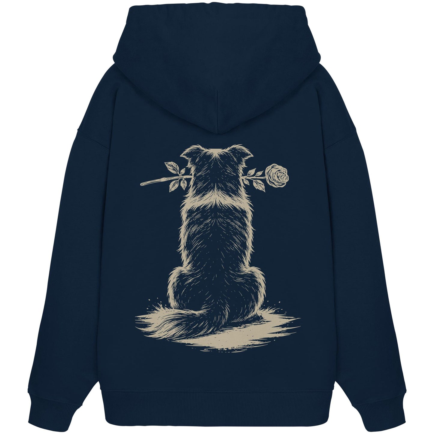 Silent Loyalty - Border Collie - Organic Oversize Hoodie
