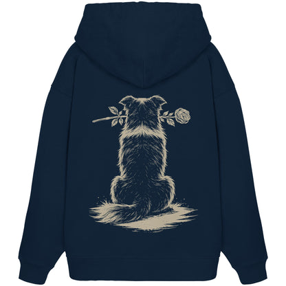 Silent Loyalty - Border Collie - Organic Oversize Hoodie