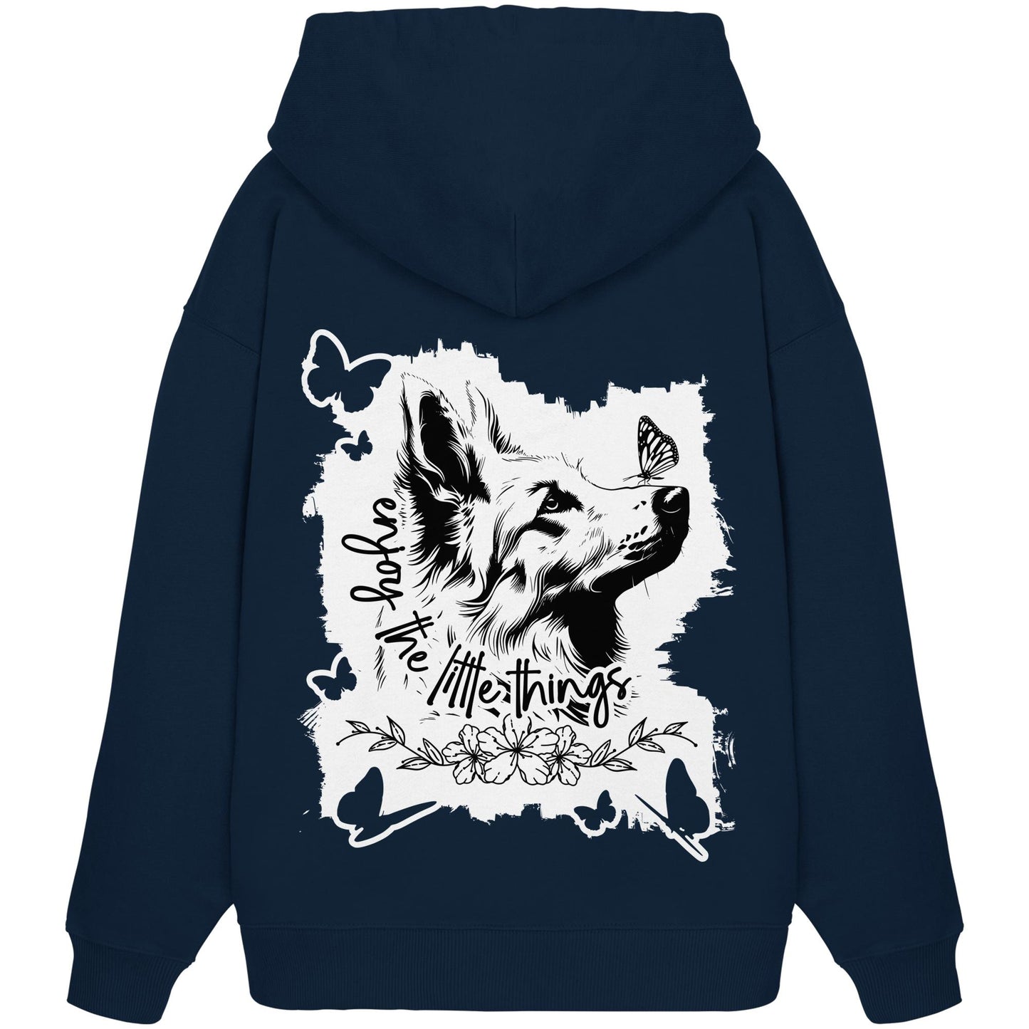 Weißer Schäferhund - enjoy the little things - Organic Oversize Hoodie