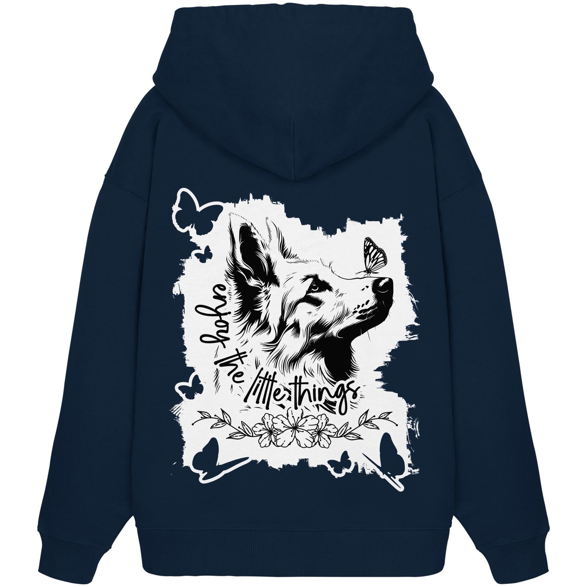Weißer Schäferhund - enjoy the little things - Organic Oversize Hoodie
