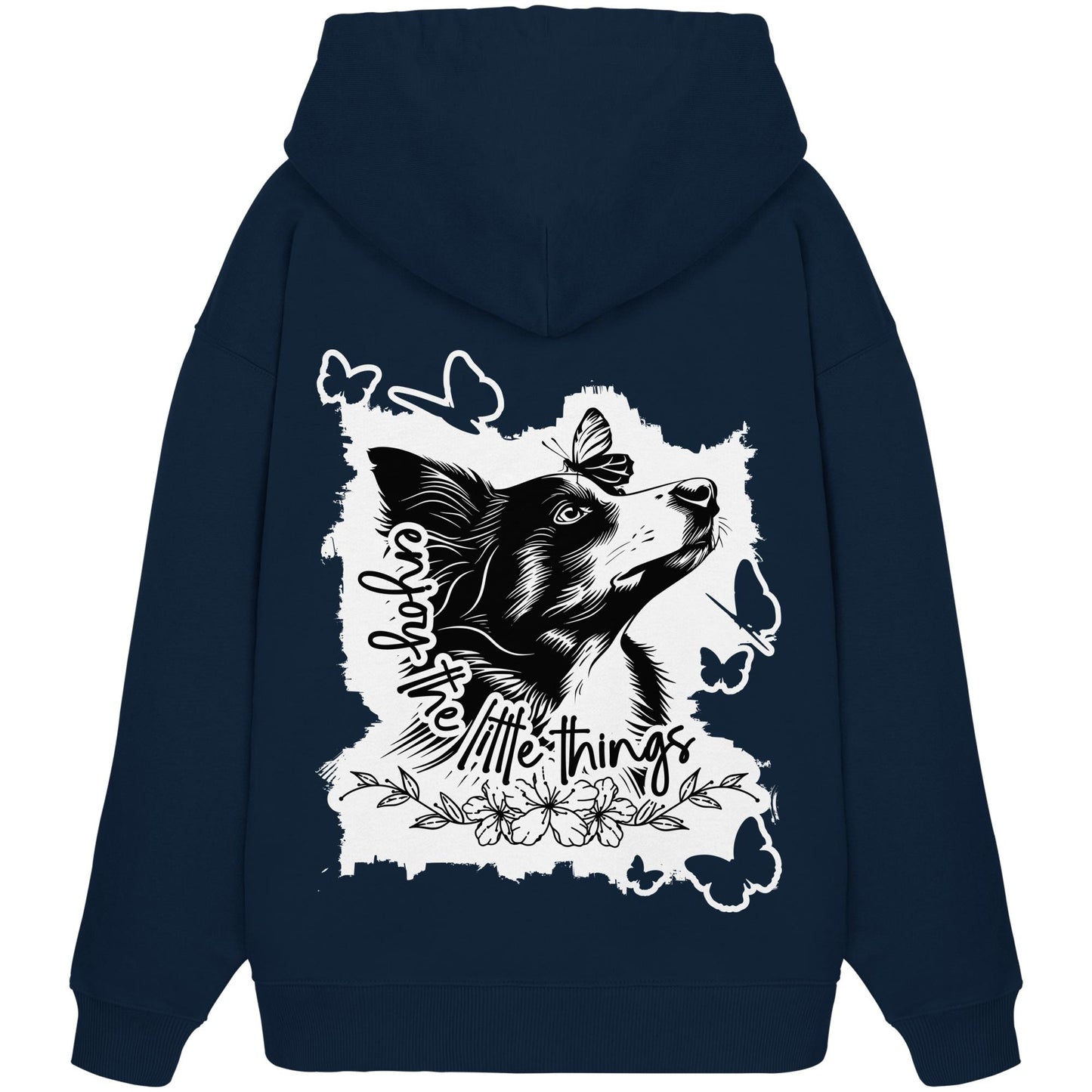 Border Collie - enjoy the little things - Organic Oversize Hoodie