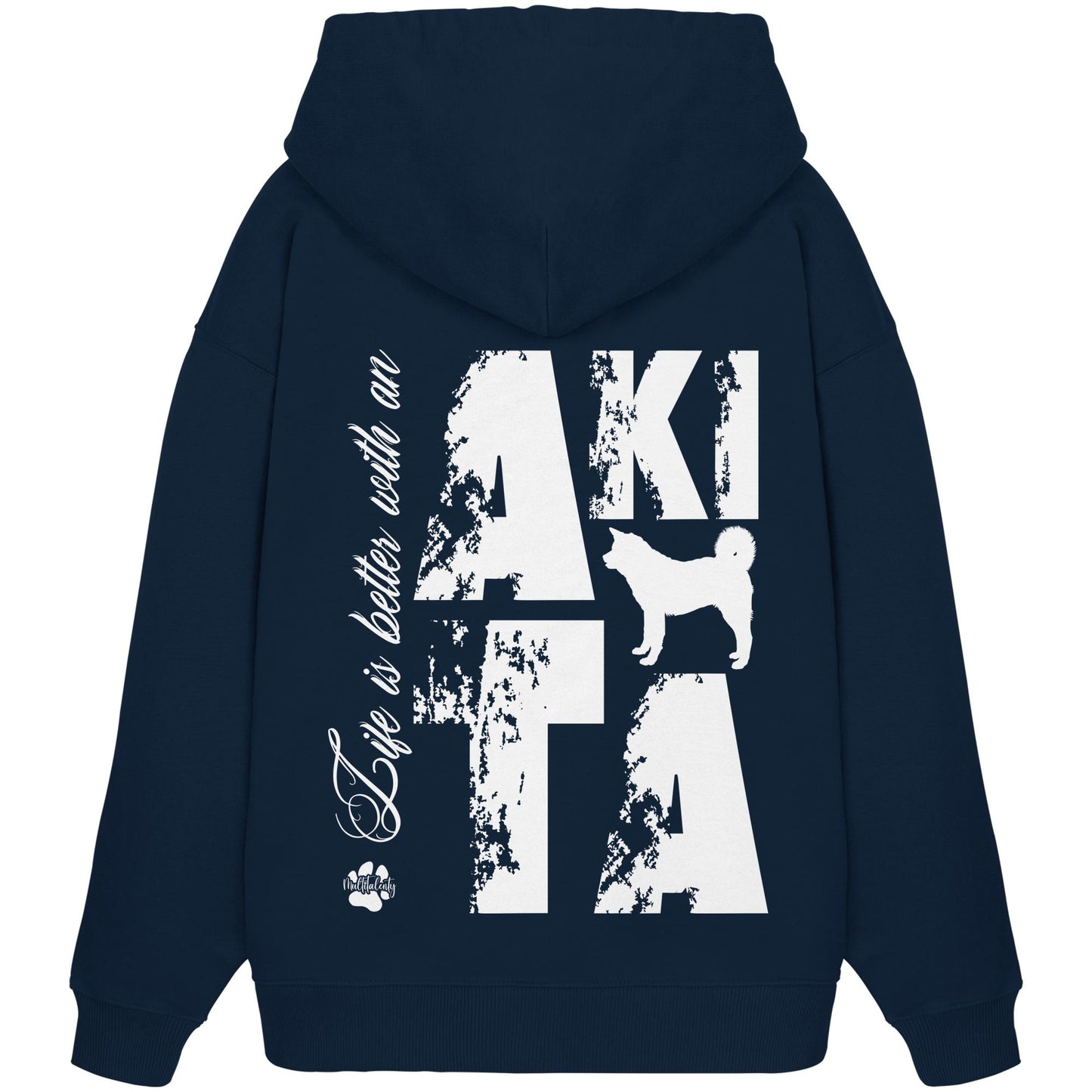 Life is better with an Akita - Organic Oversize Hoodie