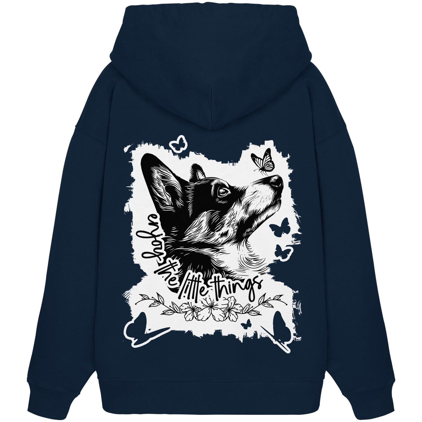 Corgi - enjoy the little things - Organic Oversize Hoodie