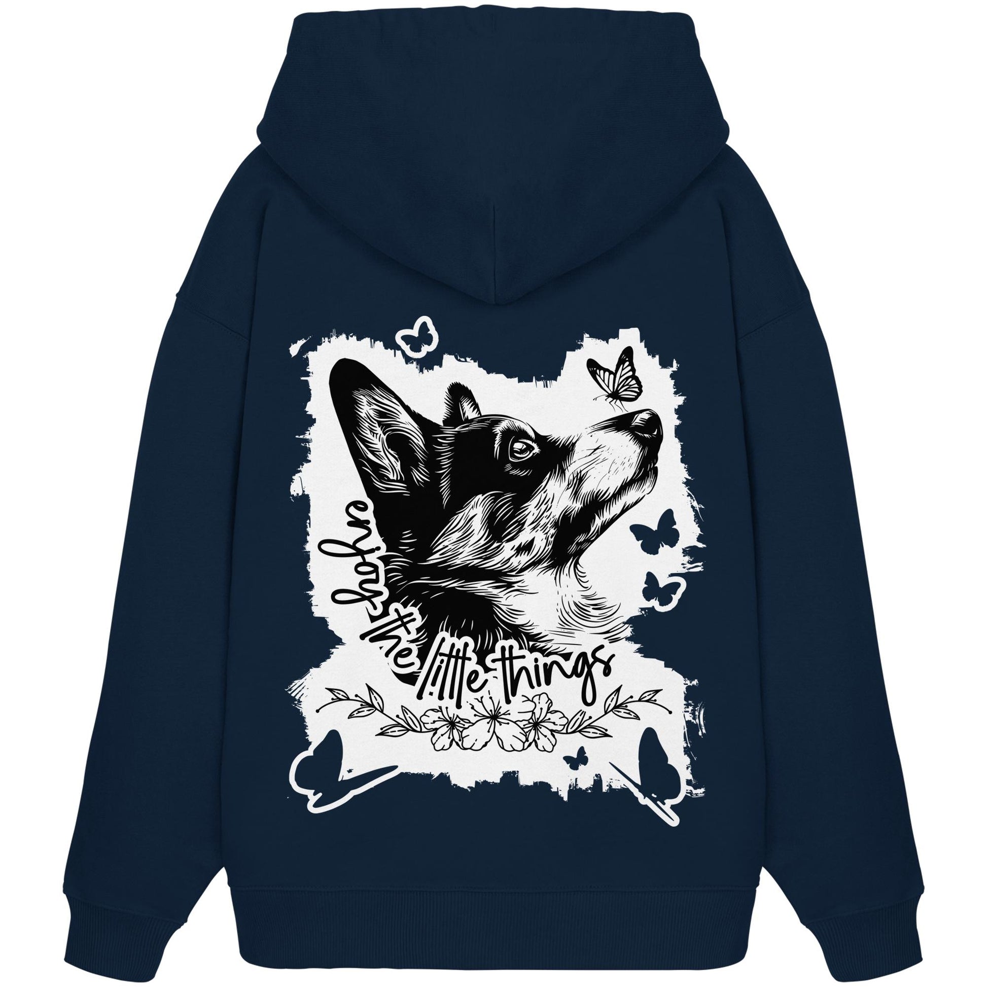 Corgi - enjoy the little things - Organic Oversize Hoodie