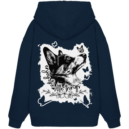 Corgi - enjoy the little things - Organic Oversize Hoodie