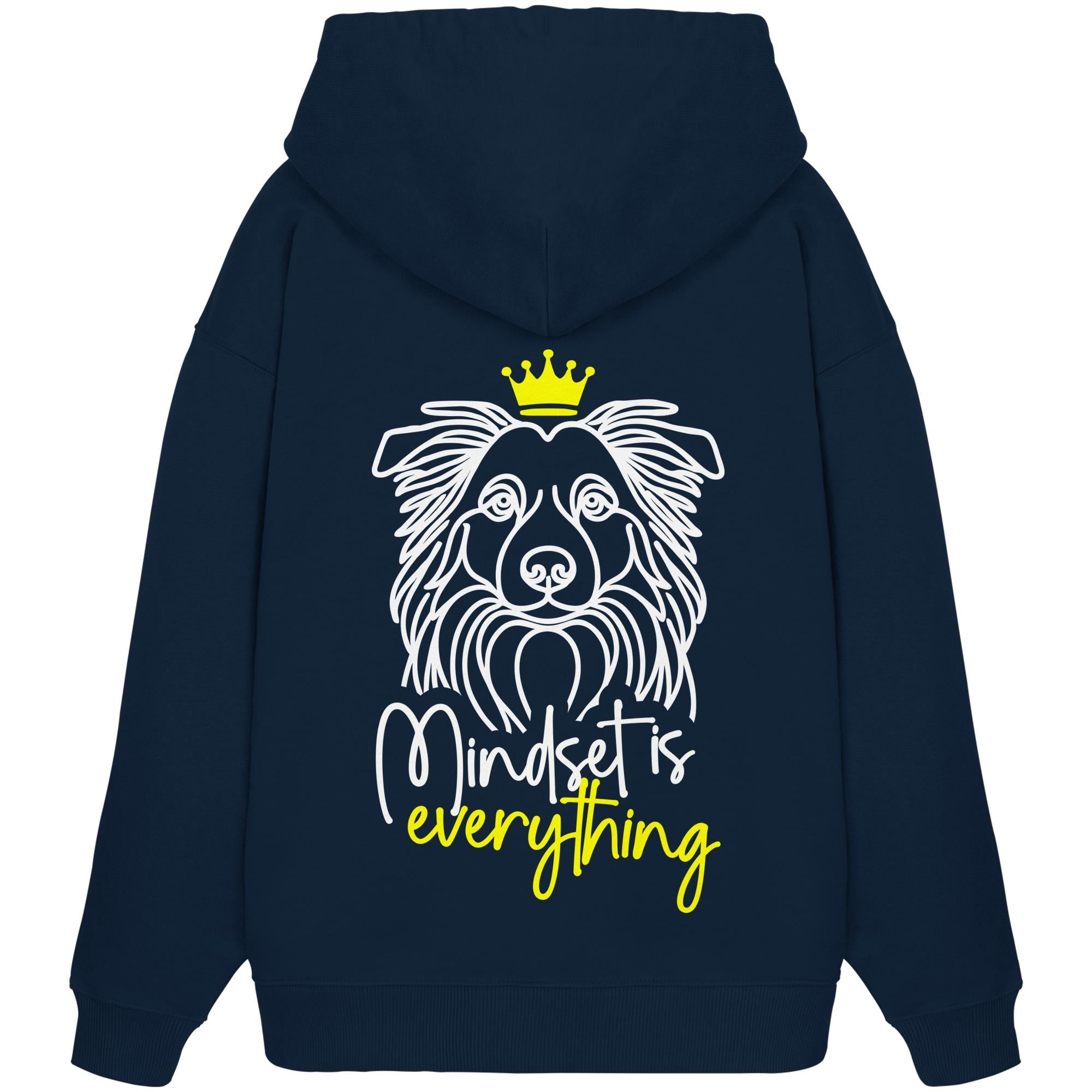 Border Collie - Mindset is everything - Organic Oversize Hoodie