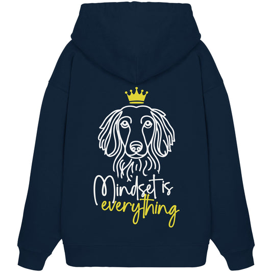 Dackel (Langhaar) - Mindset is everything - Organic Oversize Hoodie