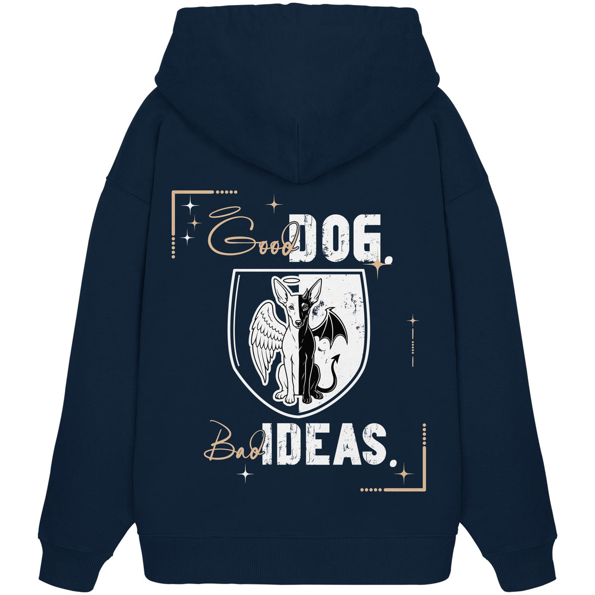 Good Dog. Bad Ideas. - Podenco - Organic Oversize Hoodie