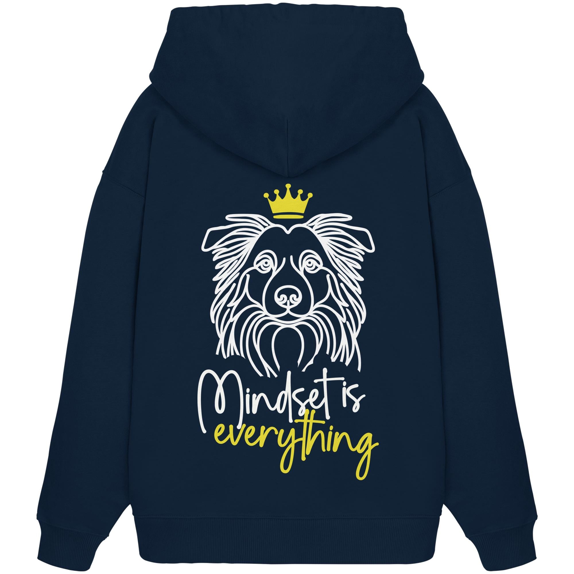 Border Collie - Mindset is everything - Organic Oversize Hoodie