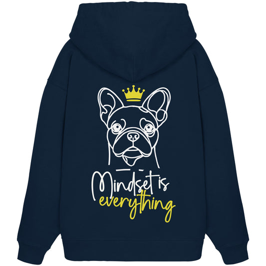 Französische Bulldogge - Mindset is everything - Organic Oversize Hoodie