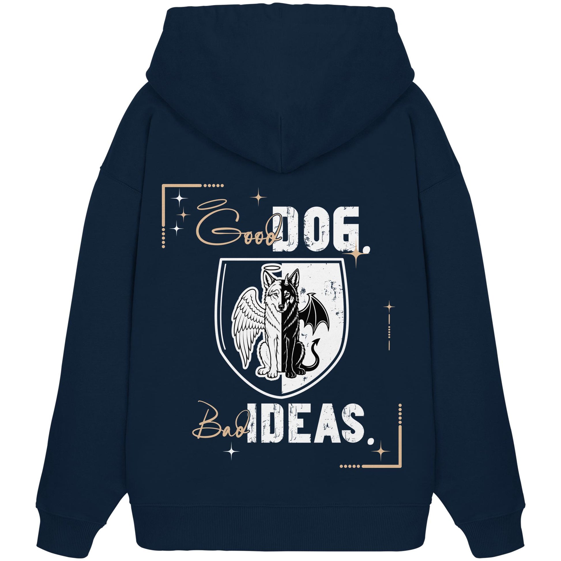 Good Dog. Bad Ideas. - Wolfhund - Organic Oversize Hoodie