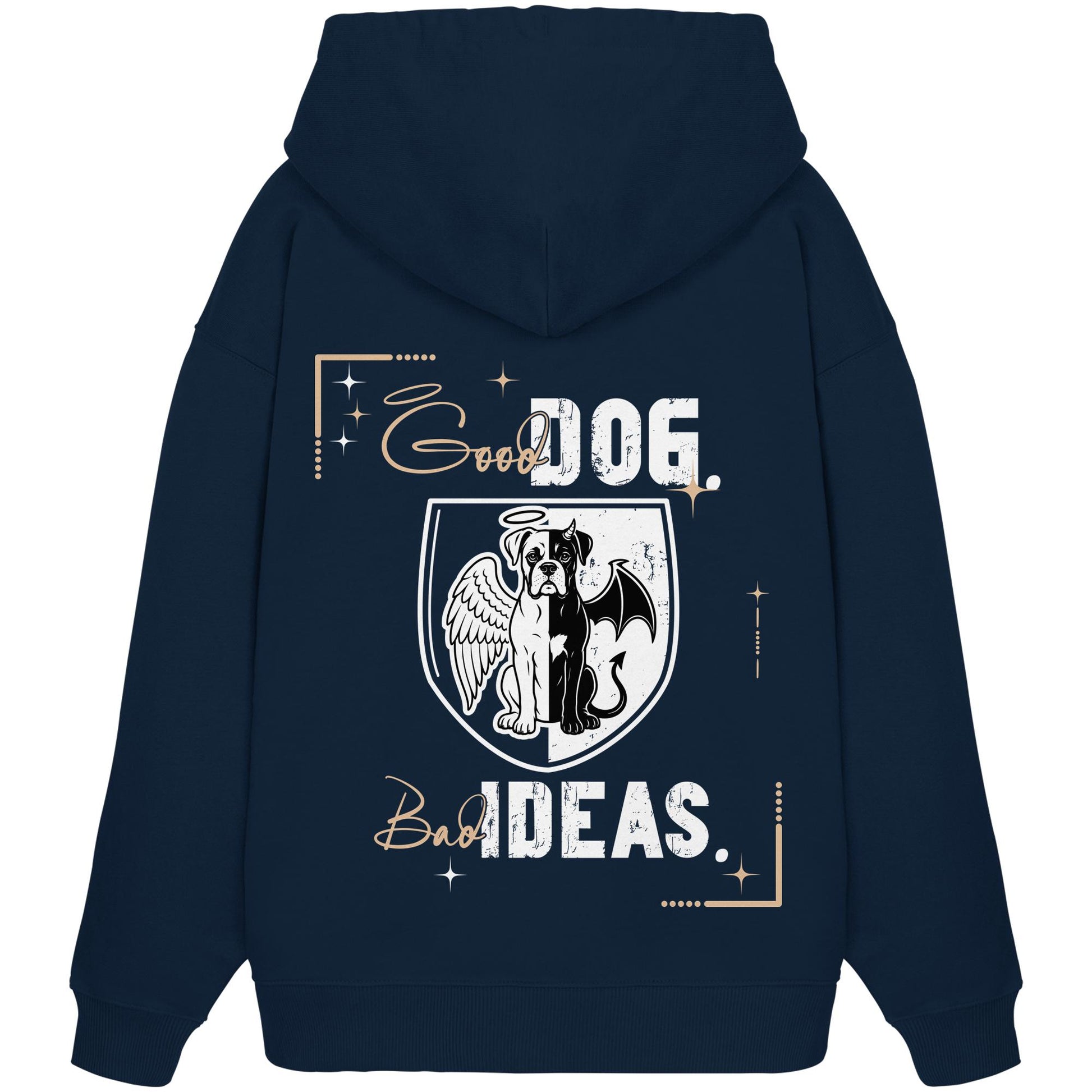 Good Dog. Bad Ideas. - Boxer - Organic Oversize Hoodie