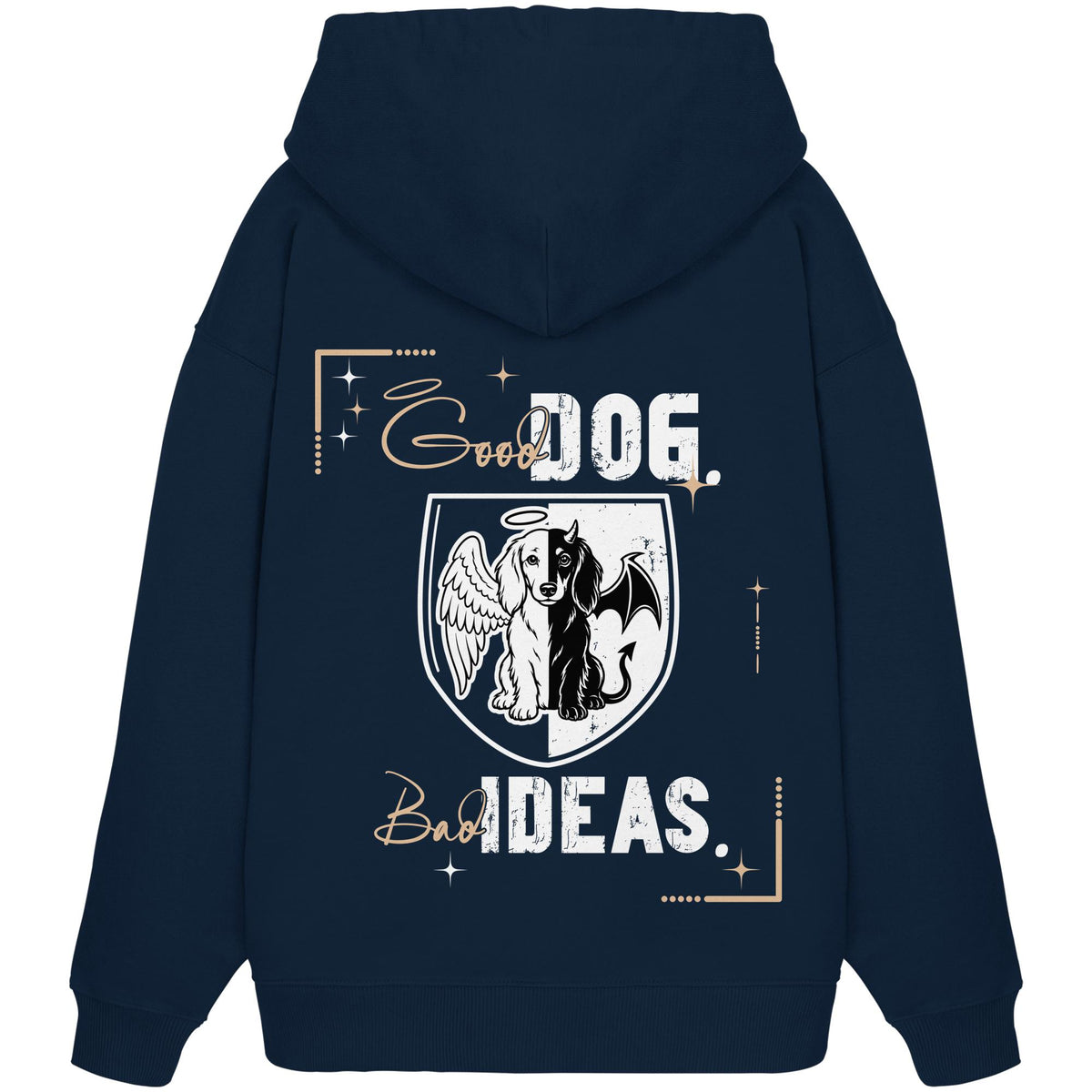 Good Dog. Bad Ideas. - Dackel (Langhaar) - Organic Oversize Hoodie