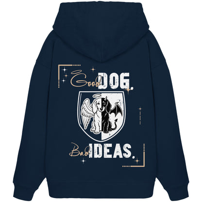 Good Dog. Bad Ideas. - Dackel (Langhaar) - Organic Oversize Hoodie