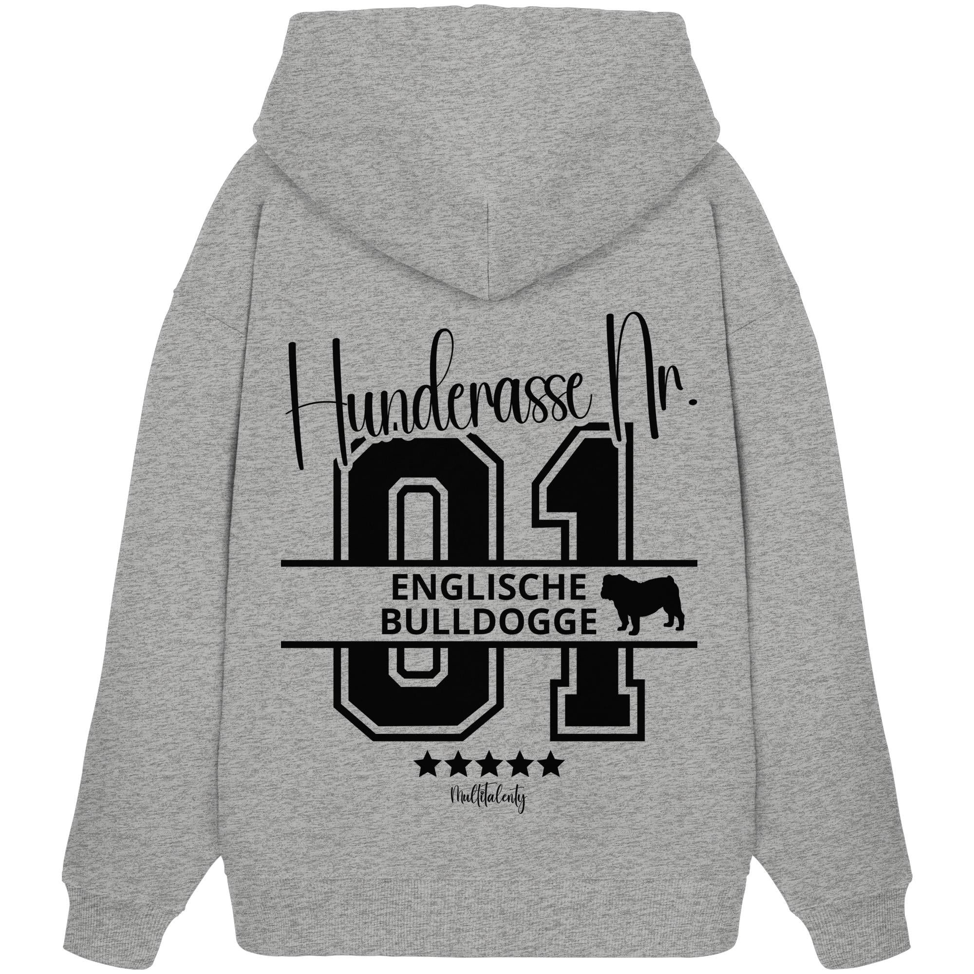Nr. 01 Englische Bulldogge - Organic Oversize Hoodie