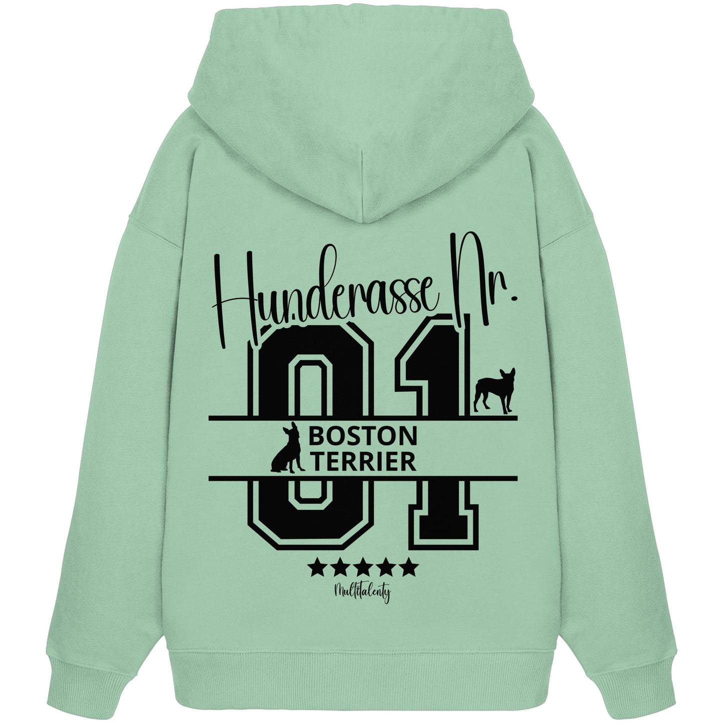 Nr. 01 Boston Terrier - Organic Oversize Hoodie
