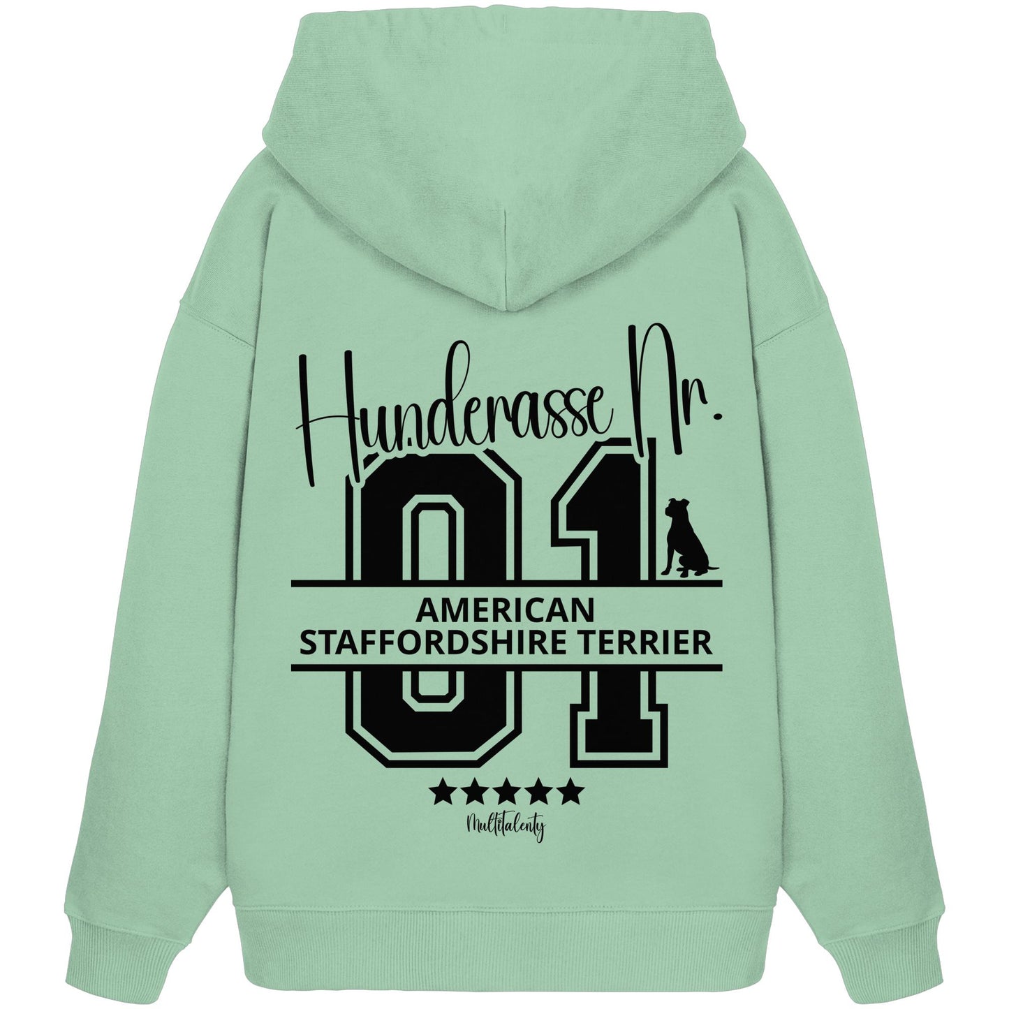 Nr. 01 American Staffordshire Terrier - Organic Oversize Hoodie