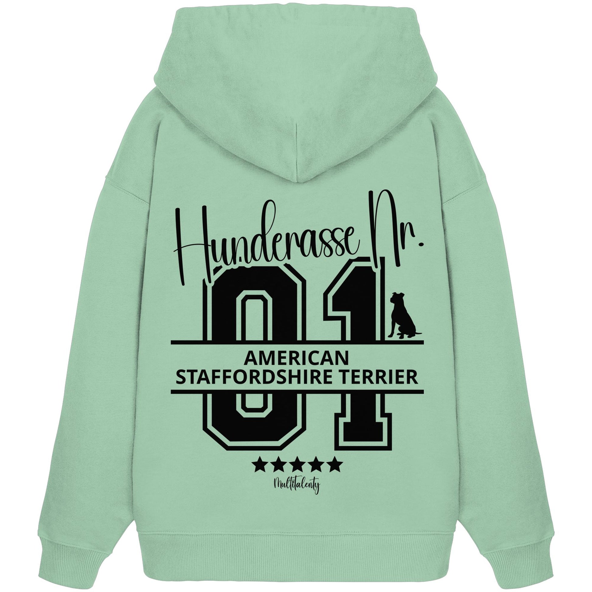 Nr. 01 American Staffordshire Terrier - Organic Oversize Hoodie