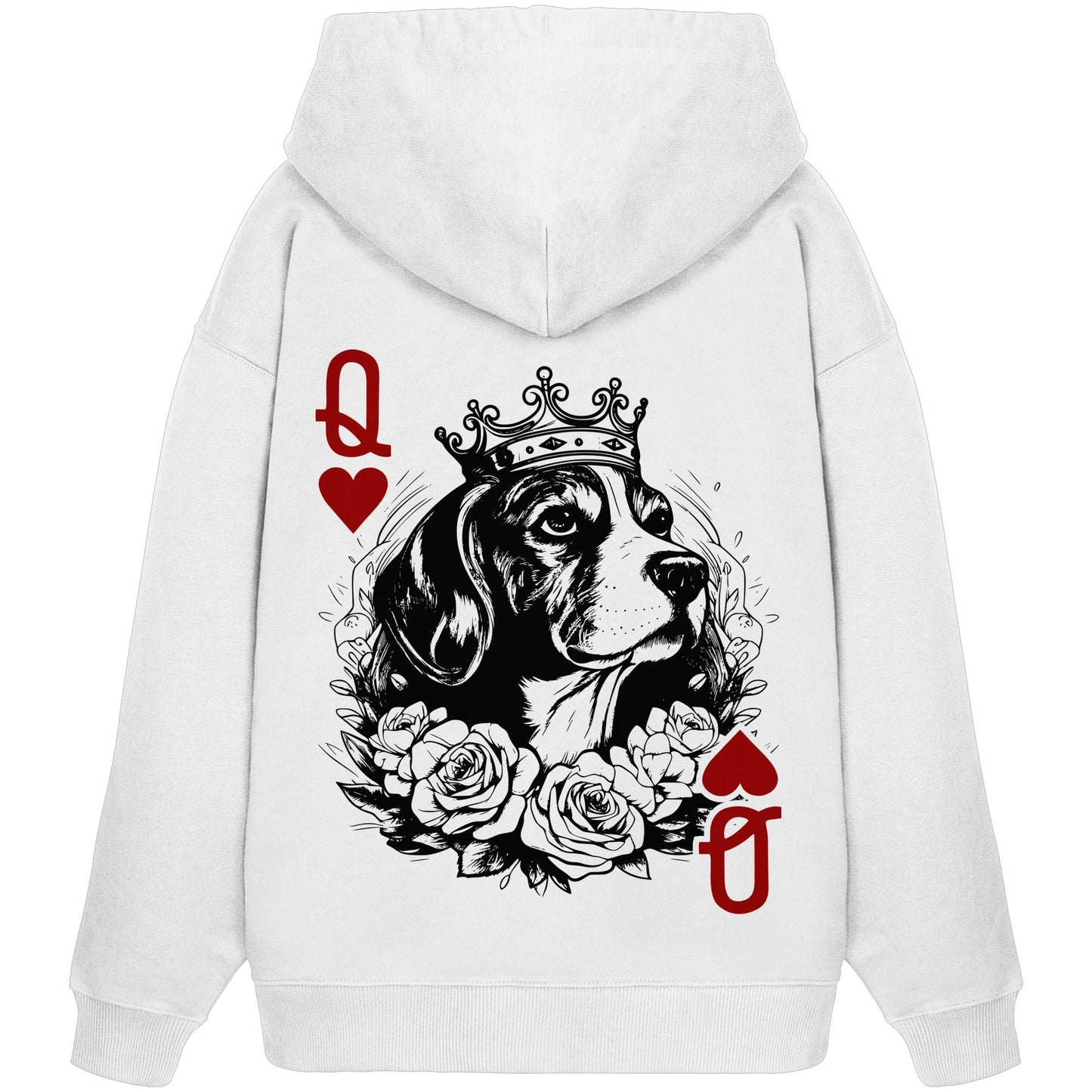 Herzkönigin Beagle - Organic Oversize Hoodie