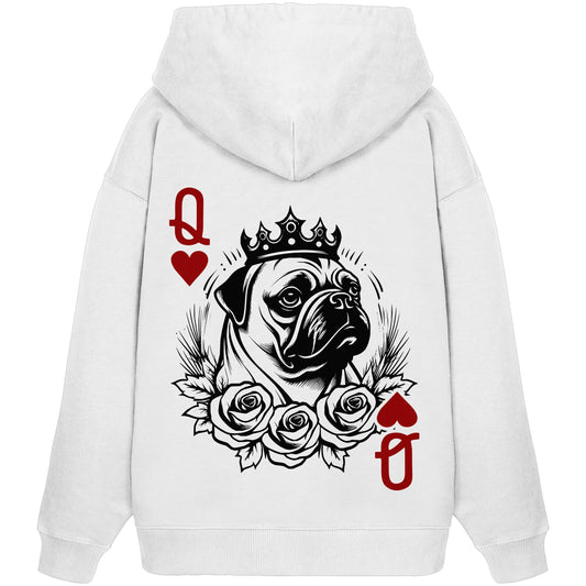 Herzkönigin Mops - Organic Oversize Hoodie