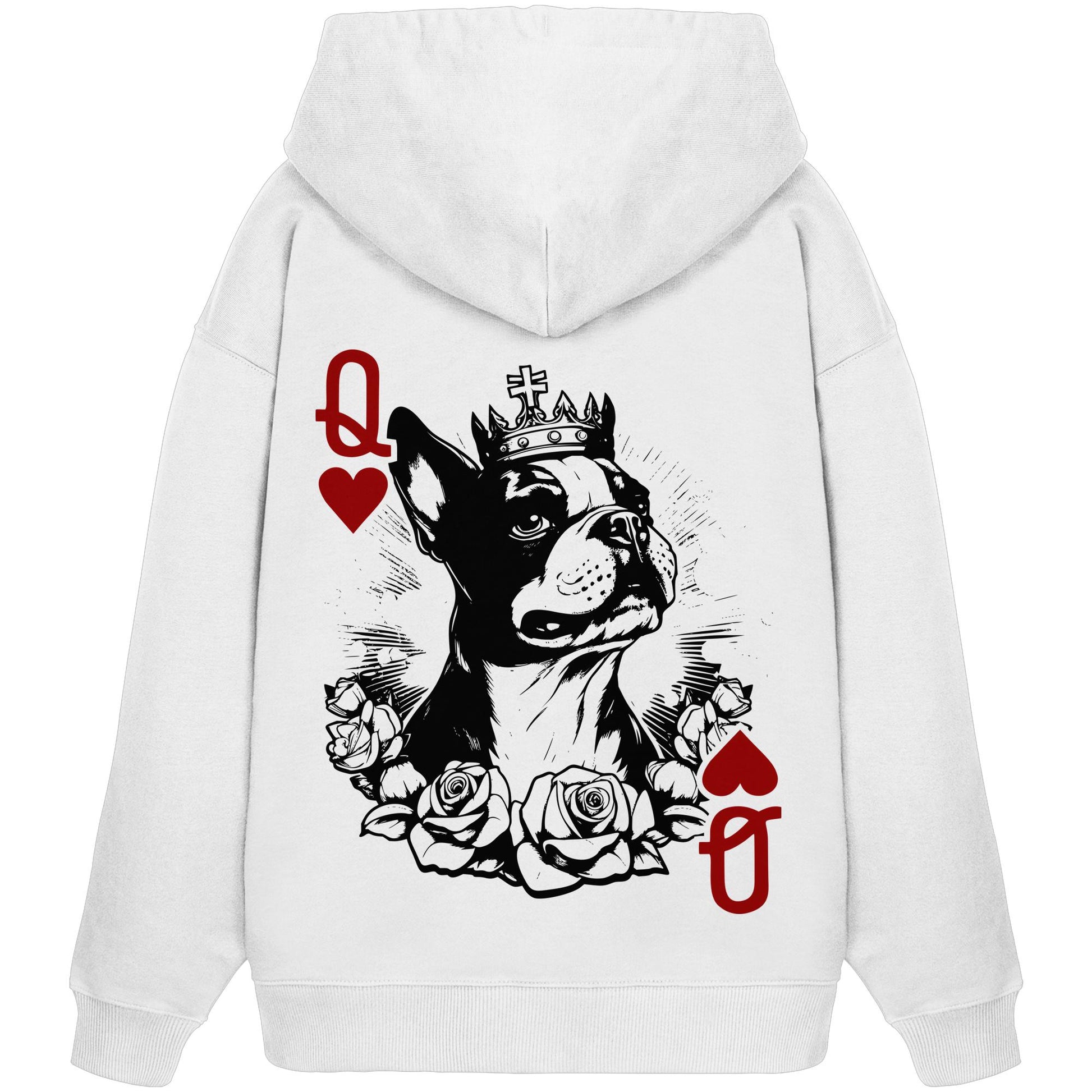Herzkönigin Boston Terrier - Organic Oversize Hoodie