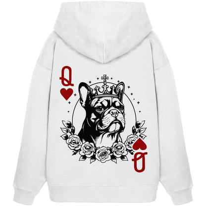 Herzkönigin Französische Bulldogge - Organic Oversize Hoodie