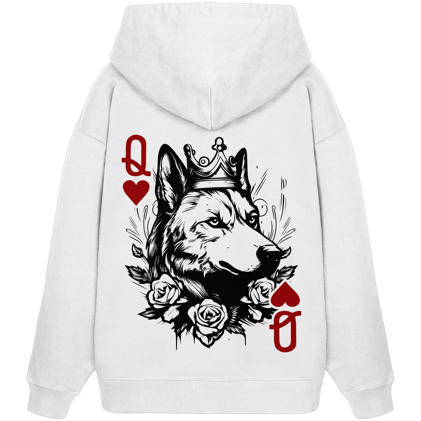 Herzkönigin Wolfhund - Organic Oversize Hoodie