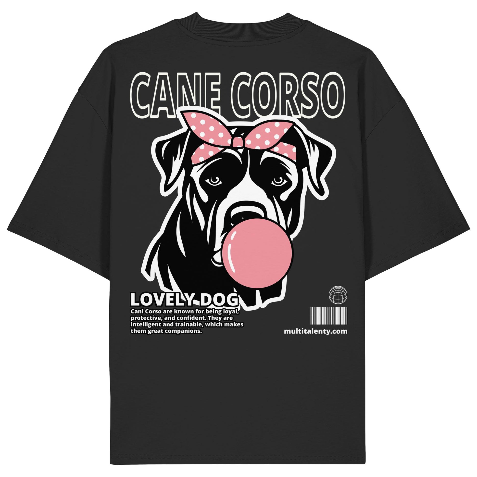 Bubble Gum Cane Corso (rosa) - Organic Oversize Shirt
