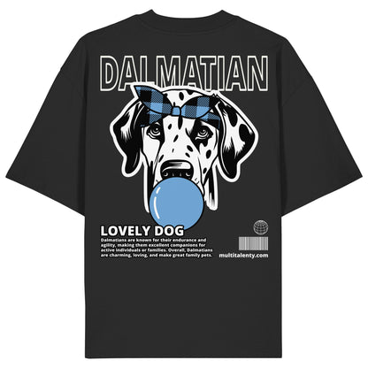 Bubble Gum Dalmatian (blau) - Organic Oversize Shirt