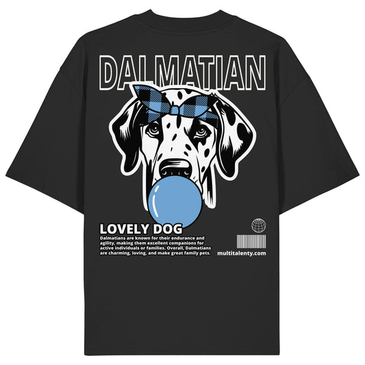 Bubble Gum Dalmatian (blau) - Organic Oversize Shirt