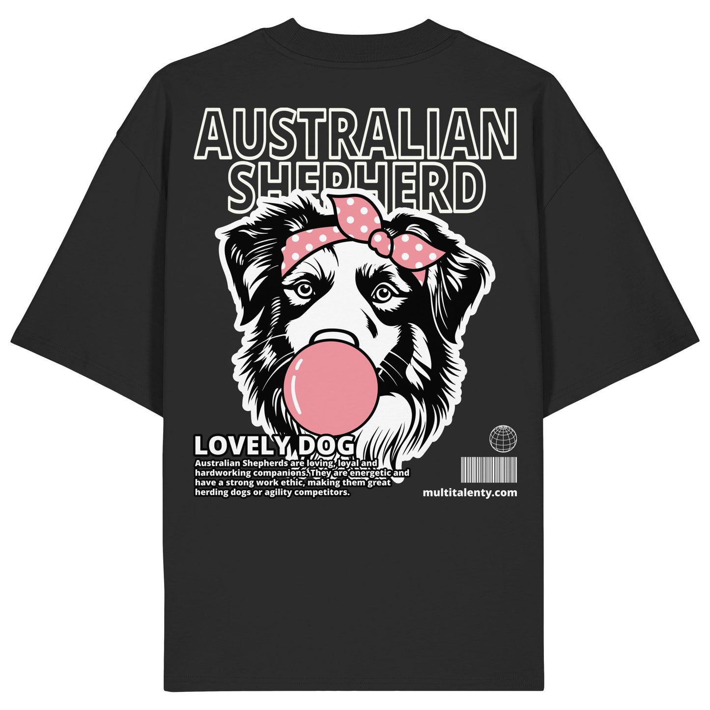 Bubble Gum Aussie (rosa) - Organic Oversize Shirt