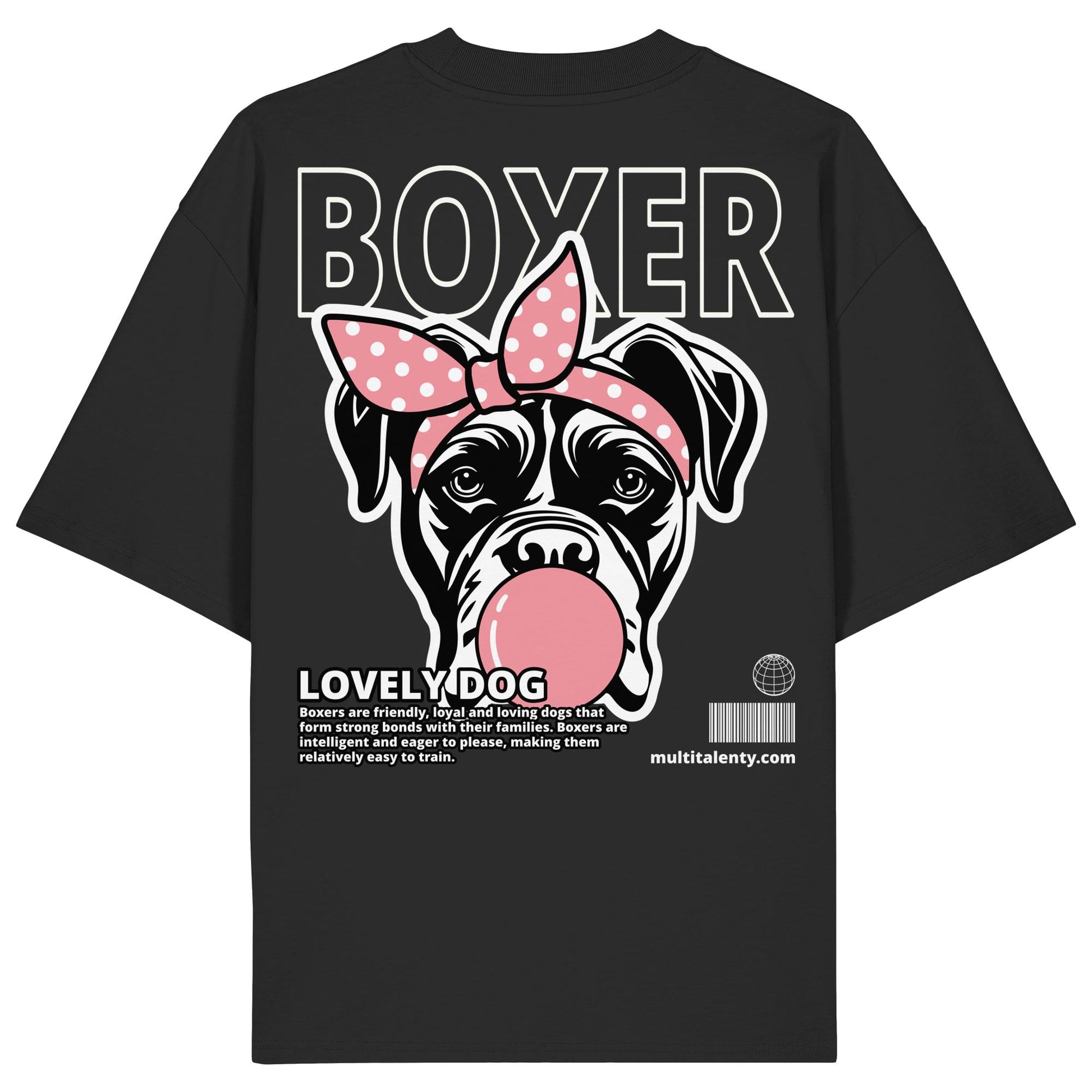 Bubble Gum Boxer (rosa) - Organic Oversize Shirt