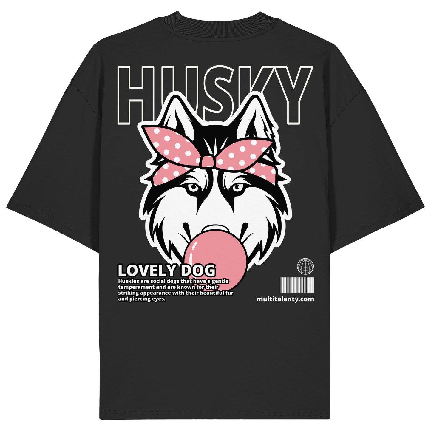 Bubble Gum Husky (rosa) - Organic Oversize Shirt